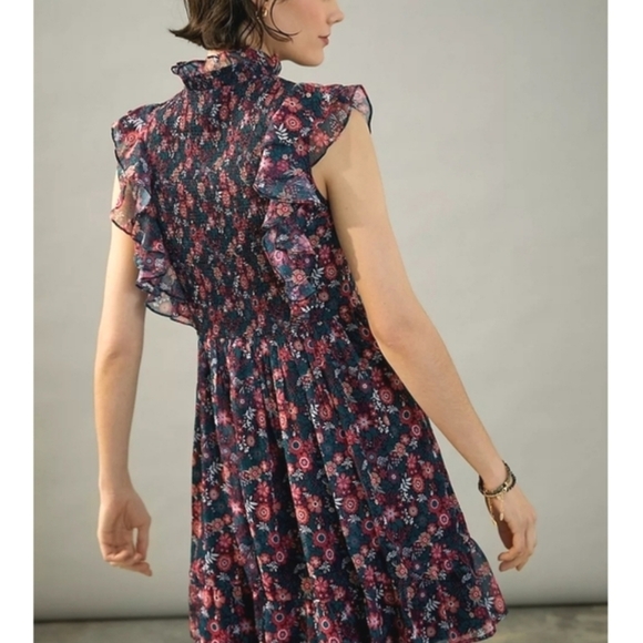 NWT Anthropologie Ranna Gill Katya Ruffled Mini Dress - Picture 3 of 12